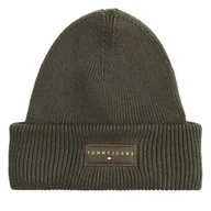 Czapki męskie - Czapka Tommy Jeans Tjm Linear Beanie AM0AM13666 Zielony - miniaturka - grafika 1