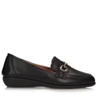 Mokasyny damskie - Klasyczne czarne mokasyny Toscanio ALBI 2202 - 38 - miniaturka - grafika 1