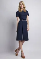 Sukienki - Sukienka z krótkim rękawem, suk128 granat - miniaturka - grafika 1