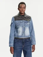 Kurtki damskie - Desigual Kurtka jeansowa Contrast Mickey 25WWED16 Niebieski Regular Fit - miniaturka - grafika 1