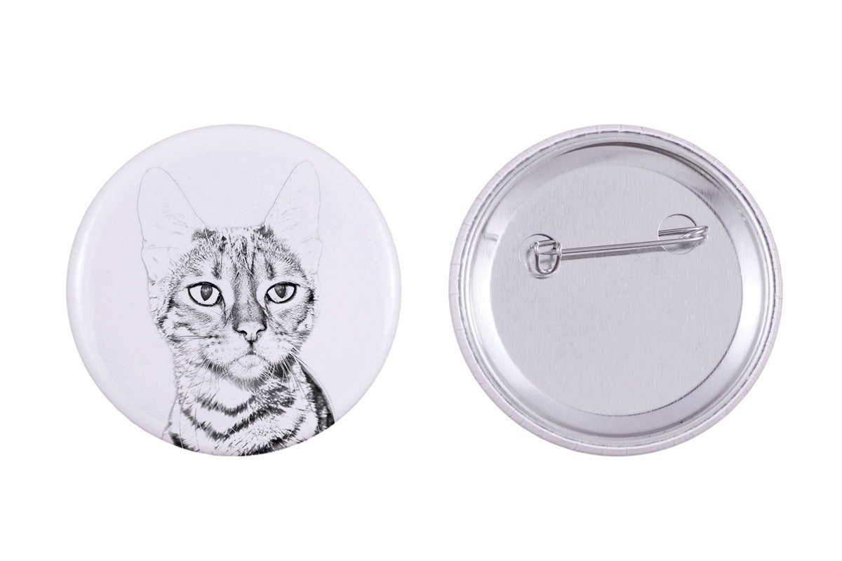 Kot toyger - ozdoba plecaka, personalizowana przypinka, idealny gadżet dla miłośników zwierząt marki Art-Dog