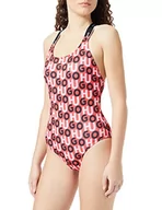 Stroje kąpielowe - Hugo Boss Damski kostium kąpielowy z monogramem, Open Miscellaneous975, L - miniaturka - grafika 1