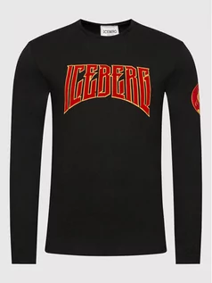 Koszulki męskie - Iceberg T-Shirt 21IIP0F04063049000 Czarny Regular Fit - grafika 1