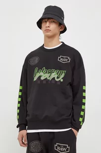 G-Star Raw bluza bawełniana męska kolor czarny z nadrukiem - Bluzy męskie - miniaturka - grafika 1