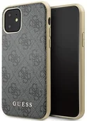 Etui i futerały do telefonów - Guess 4G Charms Collection - Etui iPhone 11 szary - miniaturka - grafika 1