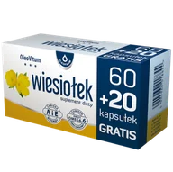 Włosy, skóra, paznokcie - Wiesiołek OleoVitum - 80 kapsułek (60+20 GRATIS) - miniaturka - grafika 1