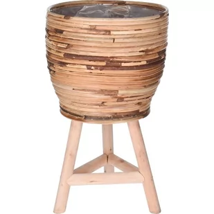 Home Styling Collection Kwietnik stojak DONICZKA RATTANOWA wiklinowa pleciona osłonka 19x34 cm 339163 - Kwietniki - miniaturka - grafika 1