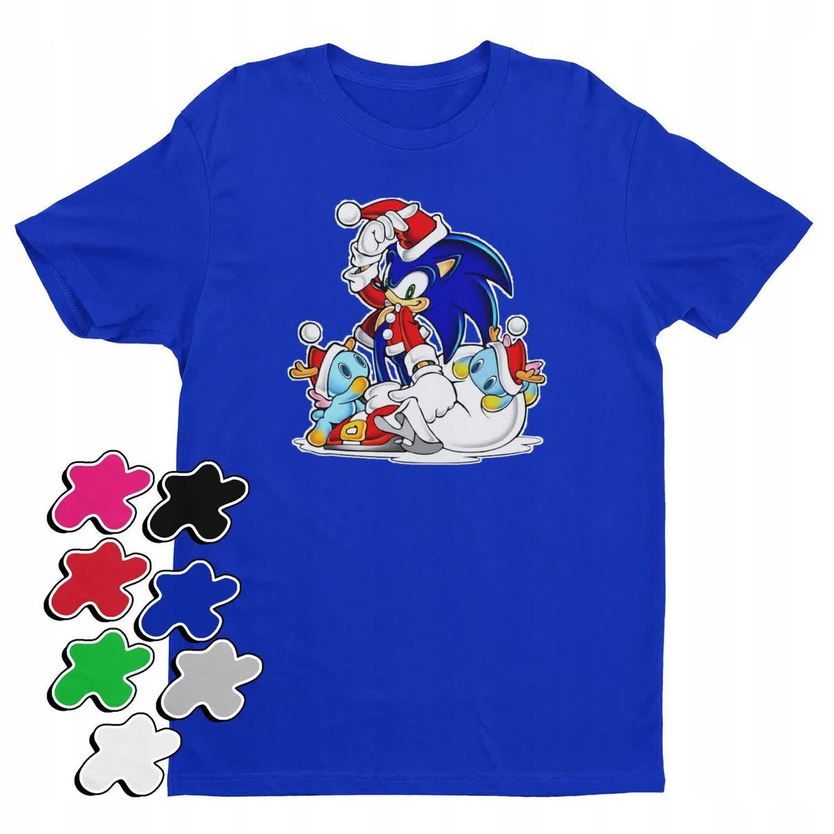 Koszulka T-Shirt Dziecięca Z Nadrukiem Sonic Święta Prezent -M 134-140