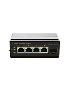 LevelOne IGU-0501 łącza sieciowe Gigabit Ethernet (10/100/1000) Obsługa PoE Czarny - Pozostałe akcesoria sieciowe - miniaturka - grafika 1