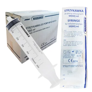 Strzykawka do pompy infuzyjnej 50ml Margomed 85szt - Meble i wyposażenie gabinetów medycznych - miniaturka - grafika 1