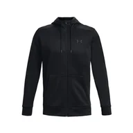 Bluzy męskie - UA ARMOUR FLEECE FZ HOODIE - miniaturka - grafika 1