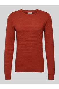 Sweter z dzianiny z fakturowanym wzorem - Blend - Swetry męskie - miniaturka - grafika 1