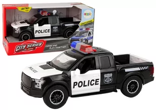 Pojazd Terenowy Policja Czarny Otwierane Drzwi Dźwięk Światła - Samochody i pojazdy dla dzieci - miniaturka - grafika 1