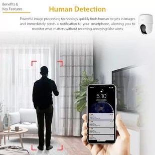 Imou Ranger 2C 4MP Home Wifi 360 Camera Human Detection Night Vision Baby Security Surveillance Wireless IP Camera - Kamery IP - miniaturka - grafika 3