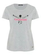 Koszulki i topy damskie - Chiemsee Koszulka "Sera" w kolorze szarym - miniaturka - grafika 1