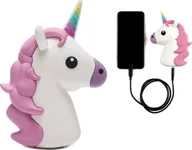 Powerbanki - Powerbank Cartoon Power Jednorożec 2600mAh Biało-różowy - miniaturka - grafika 1