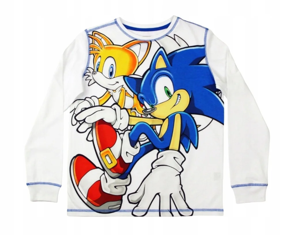 Koszulka dziecięca Bluzka długi rękaw Sega Sonic The Hedgehog r. M 10/12lat