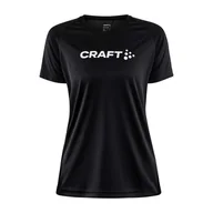 Koszulki sportowe damskie - Damska Koszulka CRAFT CORE UNIFY LOGO TEE W 1911785-999000 – Czarny - miniaturka - grafika 1