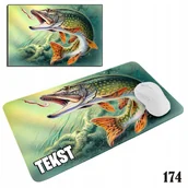 Podkładki pod mysz - PODKŁADKA POD MYSZKĘ MYSZ WZORY DO WYBORU - RYBY SZCZUPAK HOBBY 20x24cm - miniaturka - grafika 1