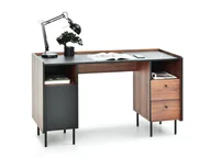 Biurka - Biurko z szufladami i półkami oraz lamelami PUERTO P09 - miniaturka - grafika 1