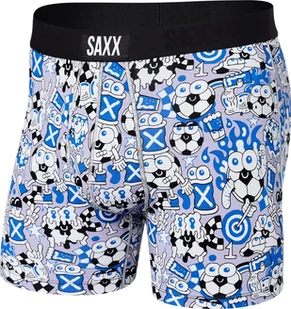SAXX Bokserki męskie szybkoschnące SAXX VIBE Boxer Brief piłki- niebieskie S - Majtki męskie - miniaturka - grafika 1
