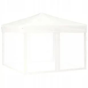 Składany namiot imprezowy ze ściankami, biały, 3x3 m - Pawilony ogrodowe - miniaturka - grafika 1