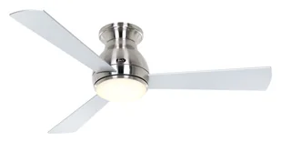 Energooszczędny wentylator sufitowy z oświetleniem LED i pilotem Eco Pallas chromowane łopatki srebrnoszary / drewno wiśniowe 116 cm - Wentylatory sufitowe - miniaturka - grafika 1