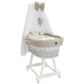 Łóżka dla dzieci i młodzieży - Beżowy Zestaw Łóżeczko Z Baldachimem W4-R35 - miniaturka - grafika 1