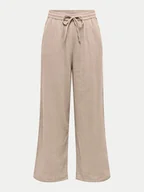 Spodnie sportowe damskie - ONLY Spodnie dzianinowe Thyra 15296375 Beżowy Comfort Fit - miniaturka - grafika 1