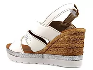 Sandały damskie - Inblu Sandały damskie kliny z regulowanym paskiem, Biały, 39 EU, Biały, 39 EU - miniaturka - grafika 1