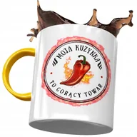 Kubki - Kubek Żółty Dla Kuzynki na Urodziny na Prezent z Nadrukiem ze Zdjęciem + Opakowanie na prezent (wzór 04) - miniaturka - grafika 1