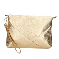 Torebki damskie - FELIPA Damska torebka kopertówka, złota, złoto - miniaturka - grafika 1
