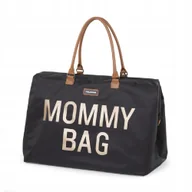 Torby podróżne - Torba podróżna Mommy Bag paski czarno złote - miniaturka - grafika 1
