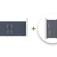 Bramy garażowe - Pakiet CASANOOV BRAMA przesuwna 3,5m ARLBERG 350C180 + CASANOOV BRAMA ARLBERG 100P180 Szara - miniaturka - grafika 1