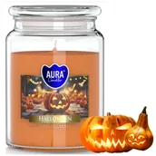 Świece - DUŻA Świeca zapachowa w słoiku BISPOL Aura 100H HALLOWEEN - miniaturka - grafika 1