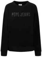 Bluzy damskie - Pepe Jeans Damska bluza z kapturem Cacey, czarny (czarny), M - miniaturka - grafika 1