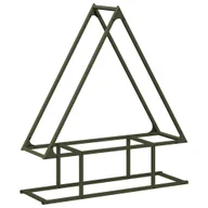 Wózki magazynowe - vidaXL Stojak na drewno opałowe, oliwkowo-zielony, 80x25x90 cm - miniaturka - grafika 1