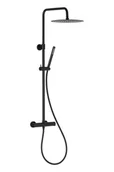 Zestawy prysznicowe - KFA Moza Premium Zestaw prysznicowy natynkowy termostatyczny z deszczownicą czarny 5736-920-81 - miniaturka - grafika 1