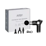 Akcesoria do masażu - Fitsy, Pistolet do masażu, mini, czarny - miniaturka - grafika 1