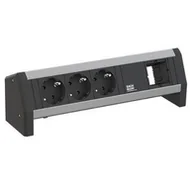 Gniazdka elektryczne - BACHMANN DESK 3xCEE7/3 1xCM - miniaturka - grafika 1