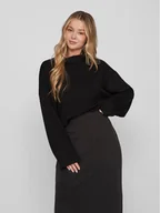 Bluzy damskie - Vila Bluza 14088385 Czarny Relaxed Fit - miniaturka - grafika 1