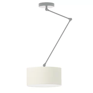 Klasyczna lampa wisząca z abażurem ecru NEWA - Lampy sufitowe - miniaturka - grafika 1