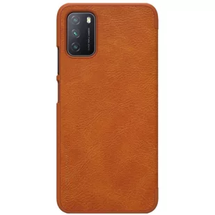 Nillkin Qin skórzana kabura etui Xiaomi Poco M3 brązowy - Etui i futerały do telefonów - miniaturka - grafika 1