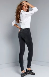 Czarne jeansy modelujące skinny jeans ze średnim stanem CON-2992/4937, Kolor czarny, Rozmiar L, Conte - Primodo.com - Spodnie damskie - miniaturka - grafika 1