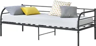 Łóżka - Metalowe łóżko dzienne Falun 90x200 cm rama łóżka łóżko młodzieżowe łóżko metalowe łóżko pojedyncze czarne - miniaturka - grafika 1