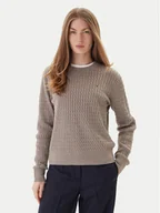 Swetry damskie - Tommy Hilfiger Sweter Fine WW0WW44993 Beżowy Regular Fit - miniaturka - grafika 1