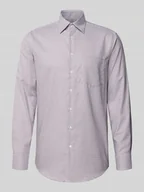 Koszule męskie - Koszula biznesowa o kroju regular fit z bawełny z kołnierzykiem typu button down - miniaturka - grafika 1