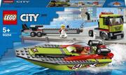 Klocki - LEGO City Transporter łodzi wyścigowej 60254 - miniaturka - grafika 1