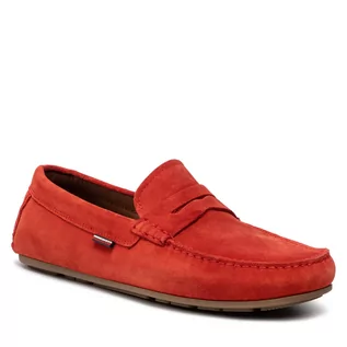 Mokasyny damskie - Tommy Hilfiger Mokasyny Classic Suede Driver FM0FM02725 Cinnabar Red XNG - grafika 1