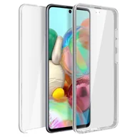Etui i futerały do telefonów - Etui 360° do Samsunga Galaxy A71 Elastyczny przód i sztywny tył – przezroczyste - miniaturka - grafika 1